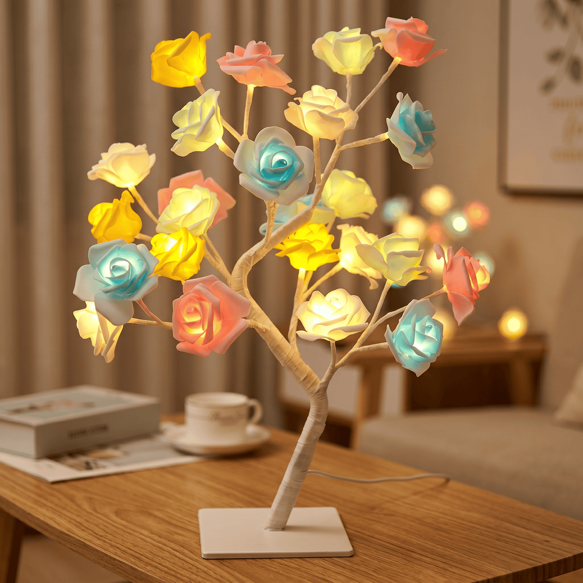 Veilleuse ampoule fleur rechargeable LED Les Petites Loupiotes
