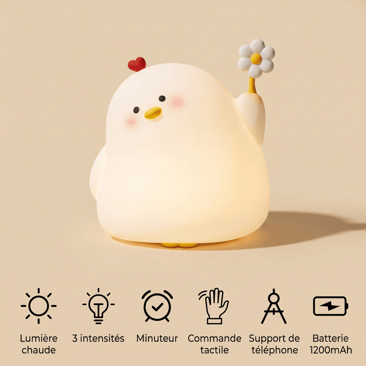 Veilleuse animaux canard Les Petites Loupiotes