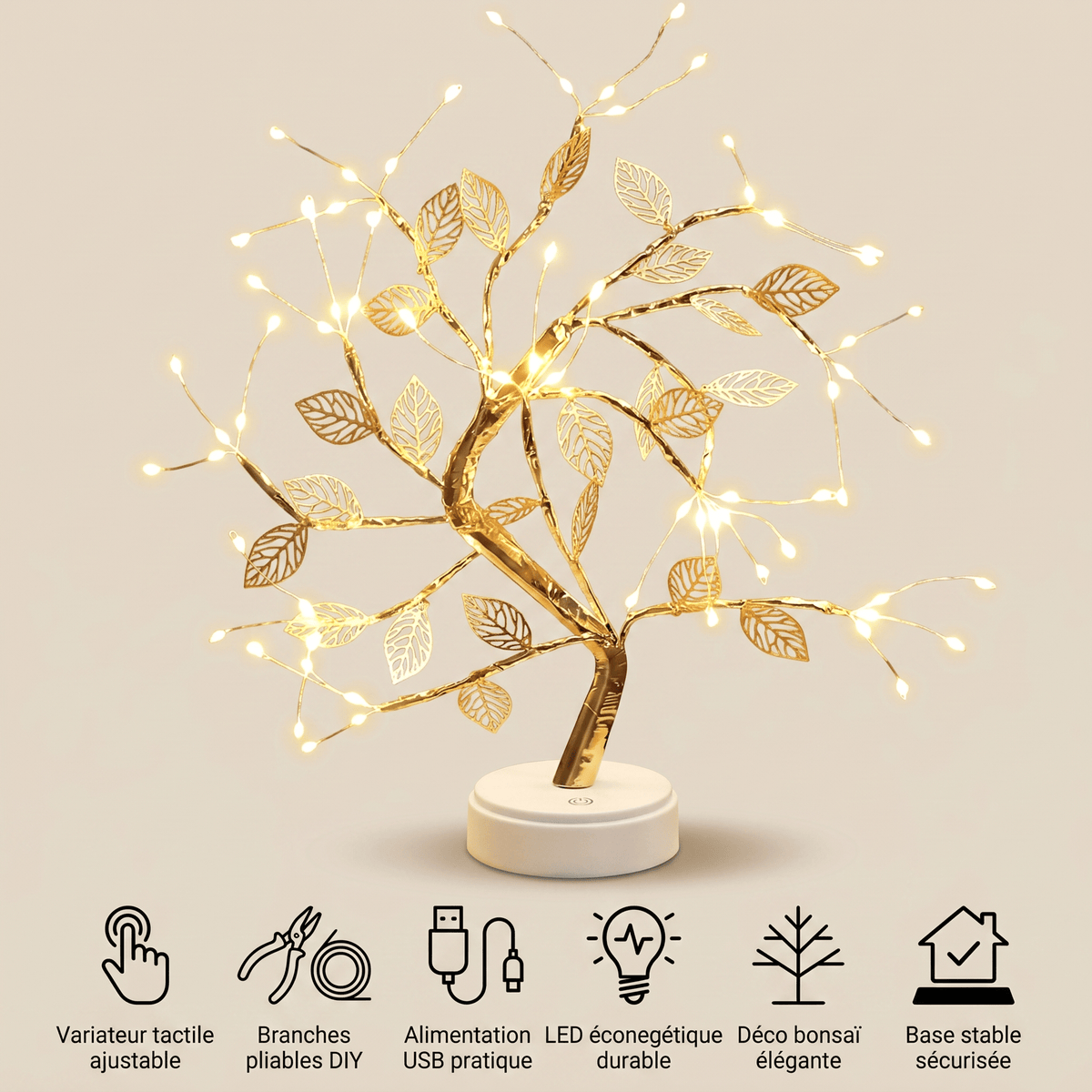 Veilleuse arbre lumineux LED rechargeable Les Petites Loupiotes