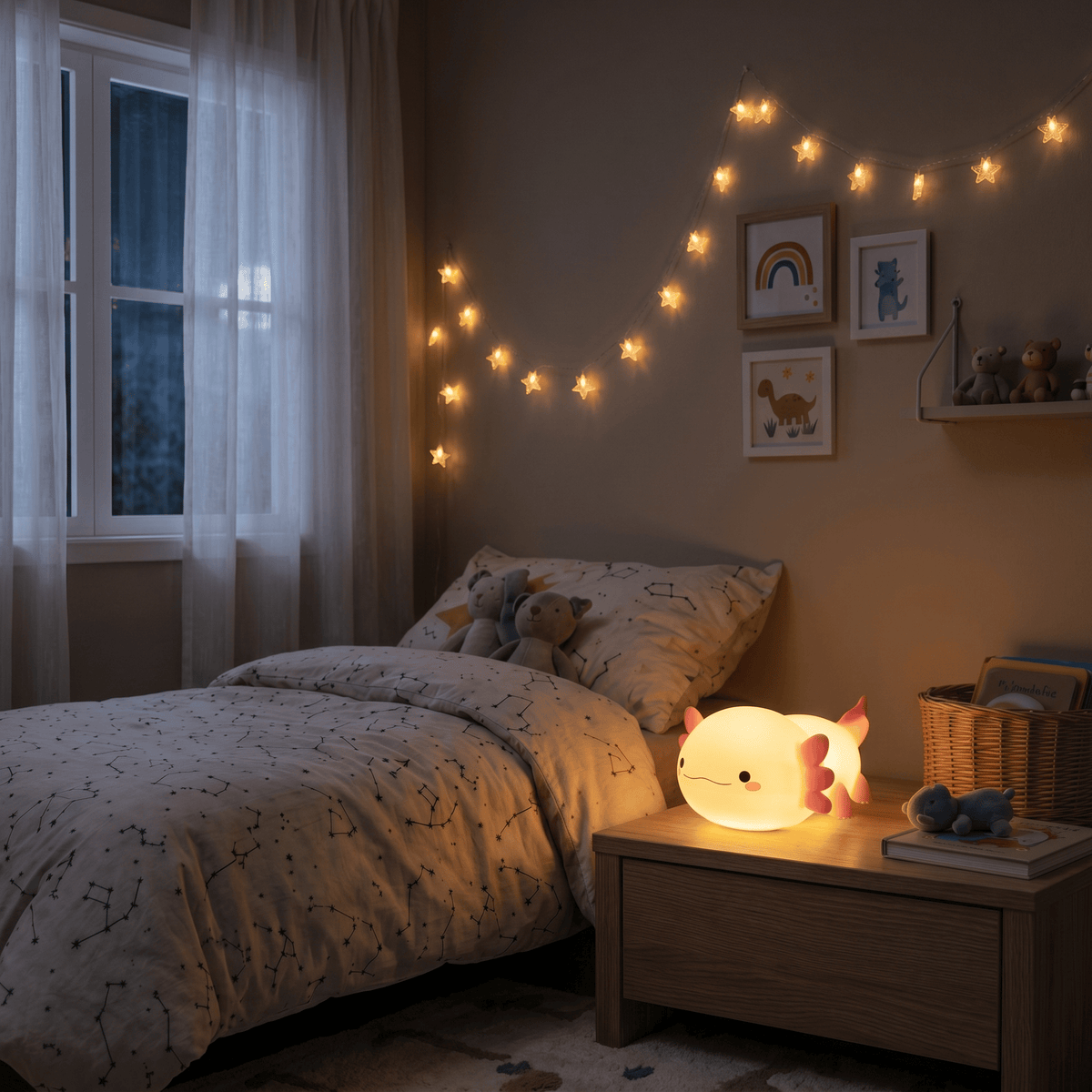Veilleuse Axolotl enfant rechargeable Les Petites Loupiotes