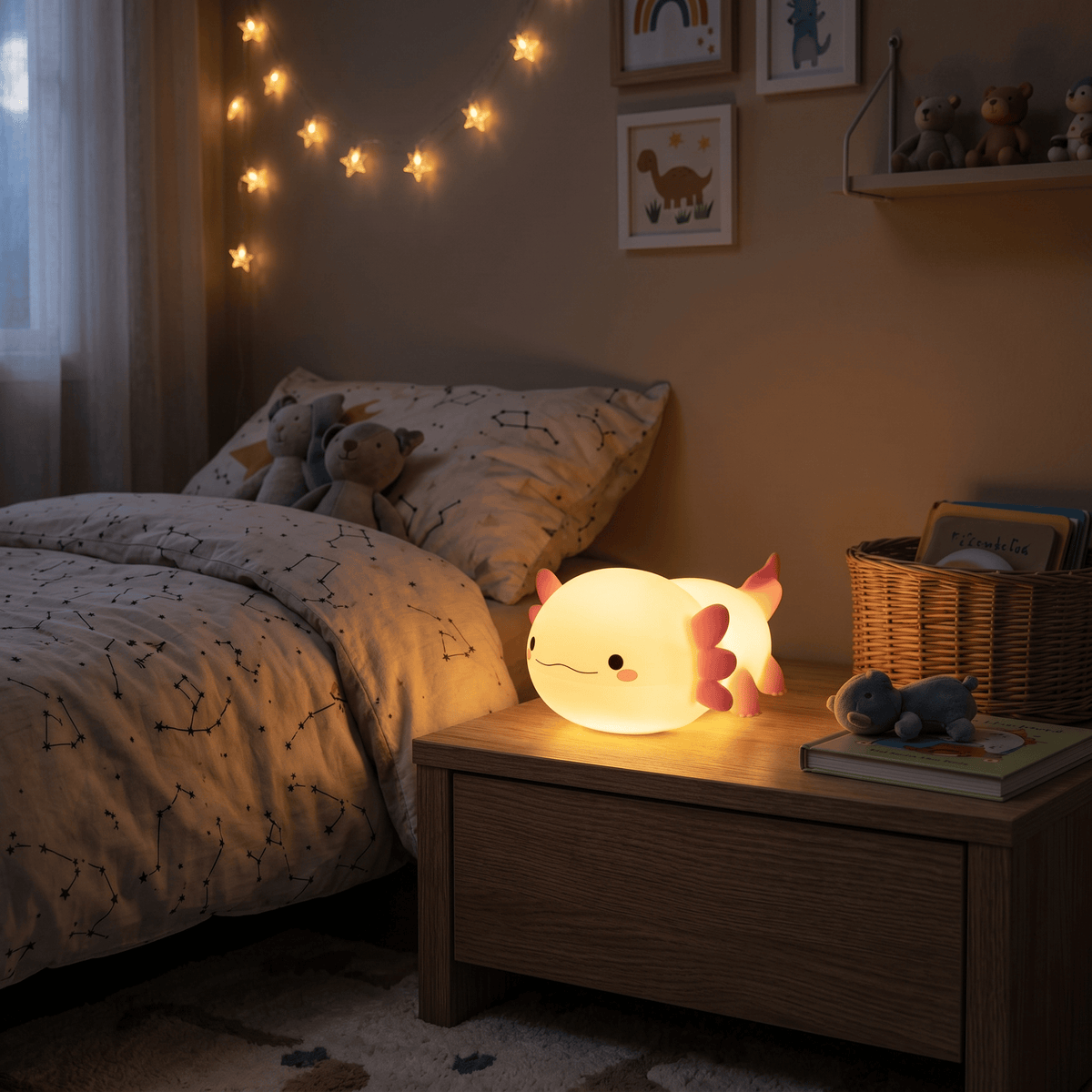 Veilleuse Axolotl enfant rechargeable Les Petites Loupiotes
