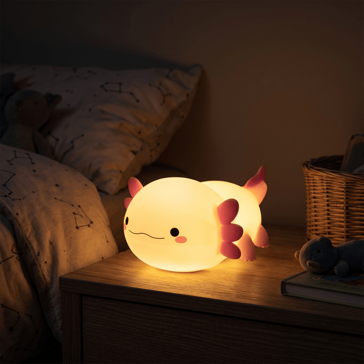 Veilleuse Axolotl enfant rechargeable Les Petites Loupiotes