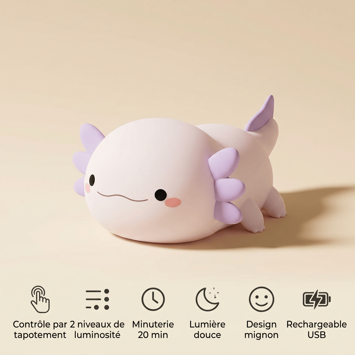Veilleuse axolotl Les Petites Loupiotes