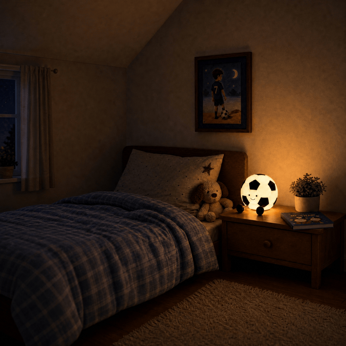 Veilleuse ballon de foot rechargeable LED Les Petites Loupiotes