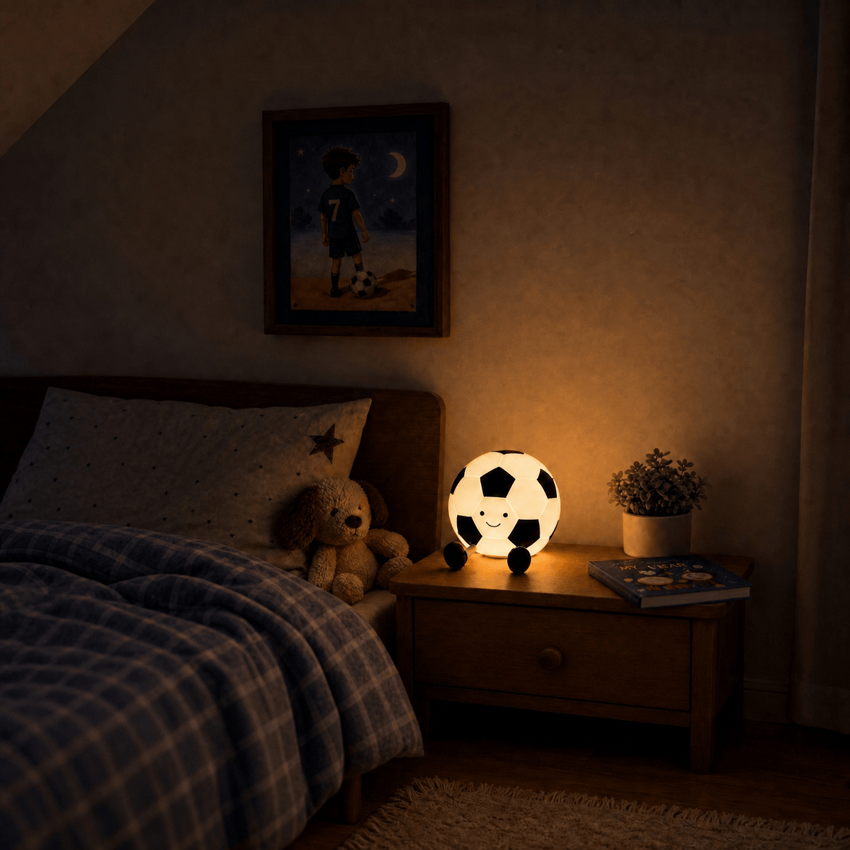Veilleuse ballon de foot rechargeable LED Les Petites Loupiotes