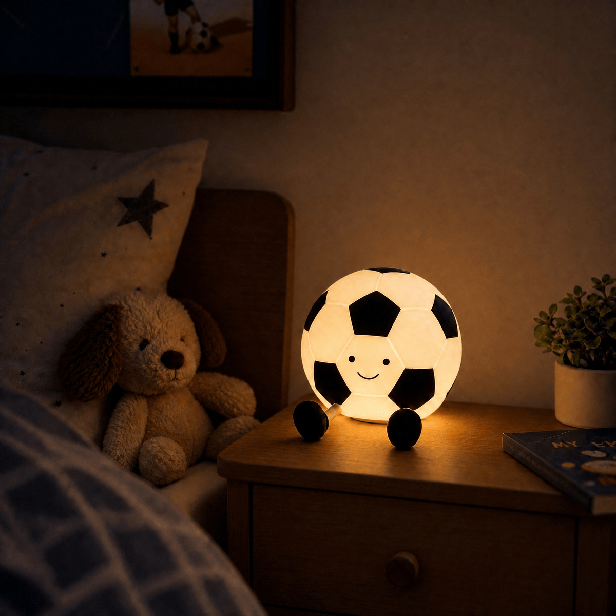 Veilleuse ballon de foot rechargeable LED Les Petites Loupiotes