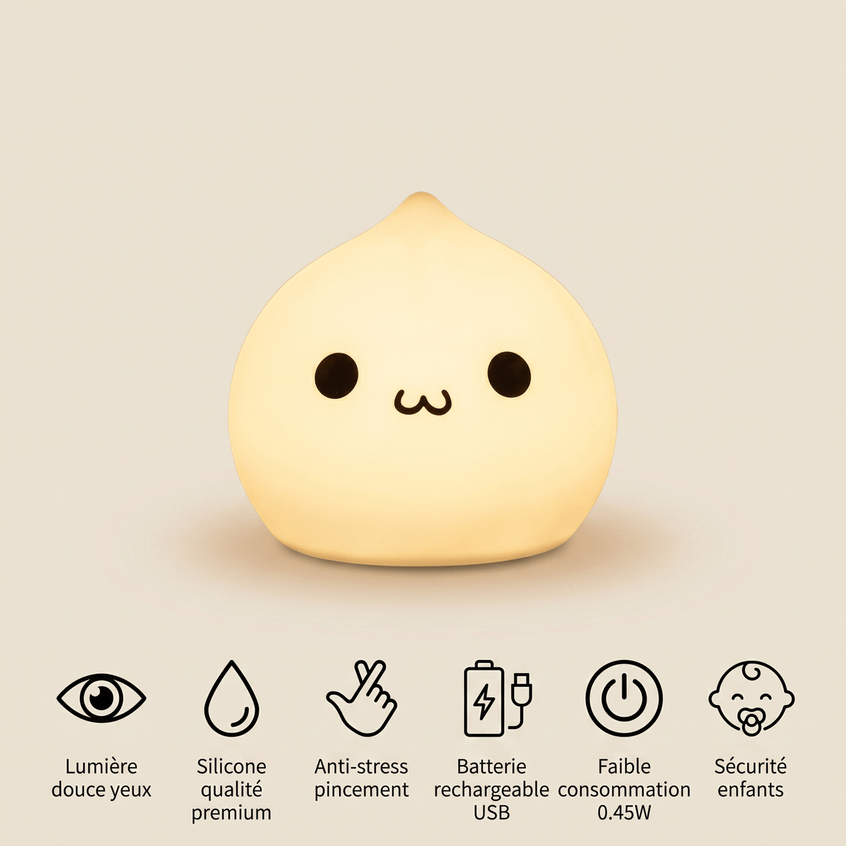 Veilleuse Baozi rechargeable LED Les Petites Loupiotes