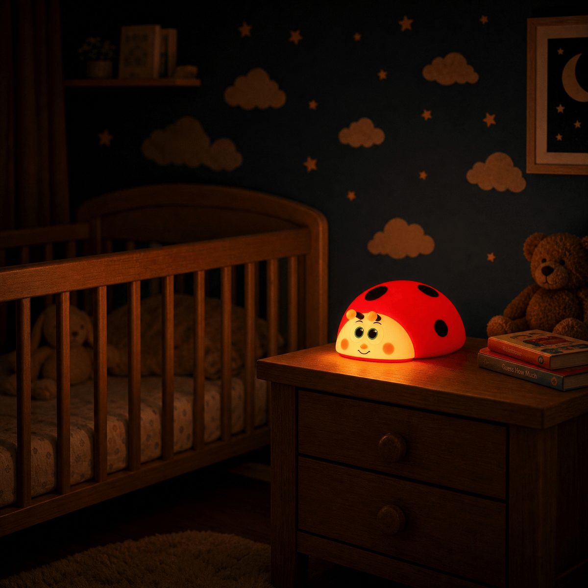Veilleuse bébé coccinelle rechargeable LED Les Petites Loupiotes