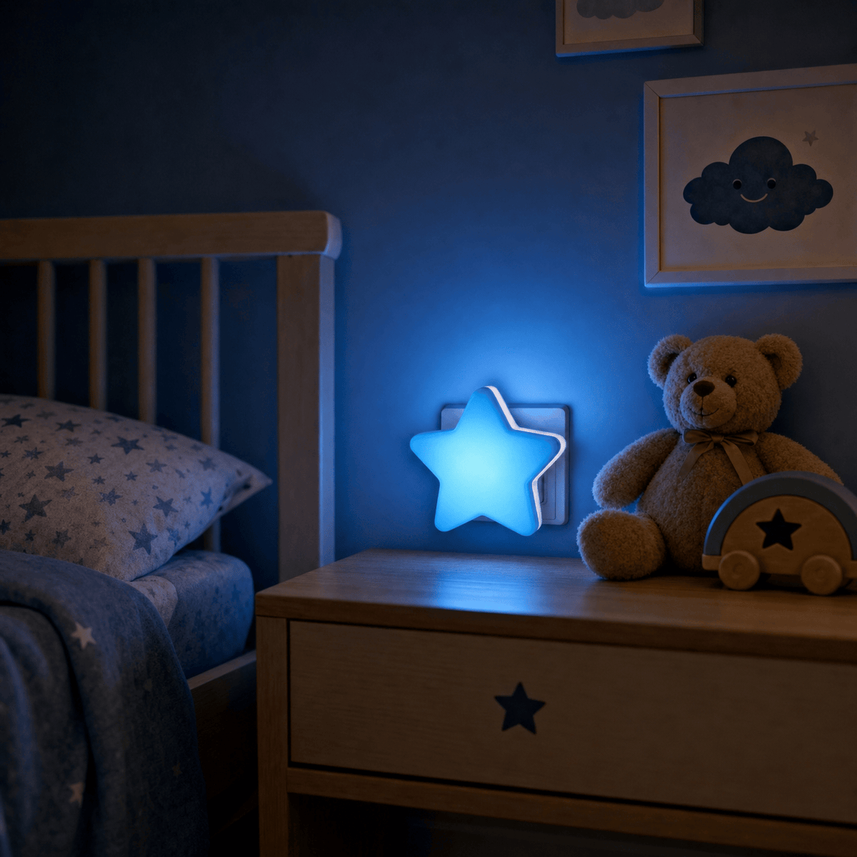Veilleuse bébé étoile à prise LED Les Petites Loupiotes