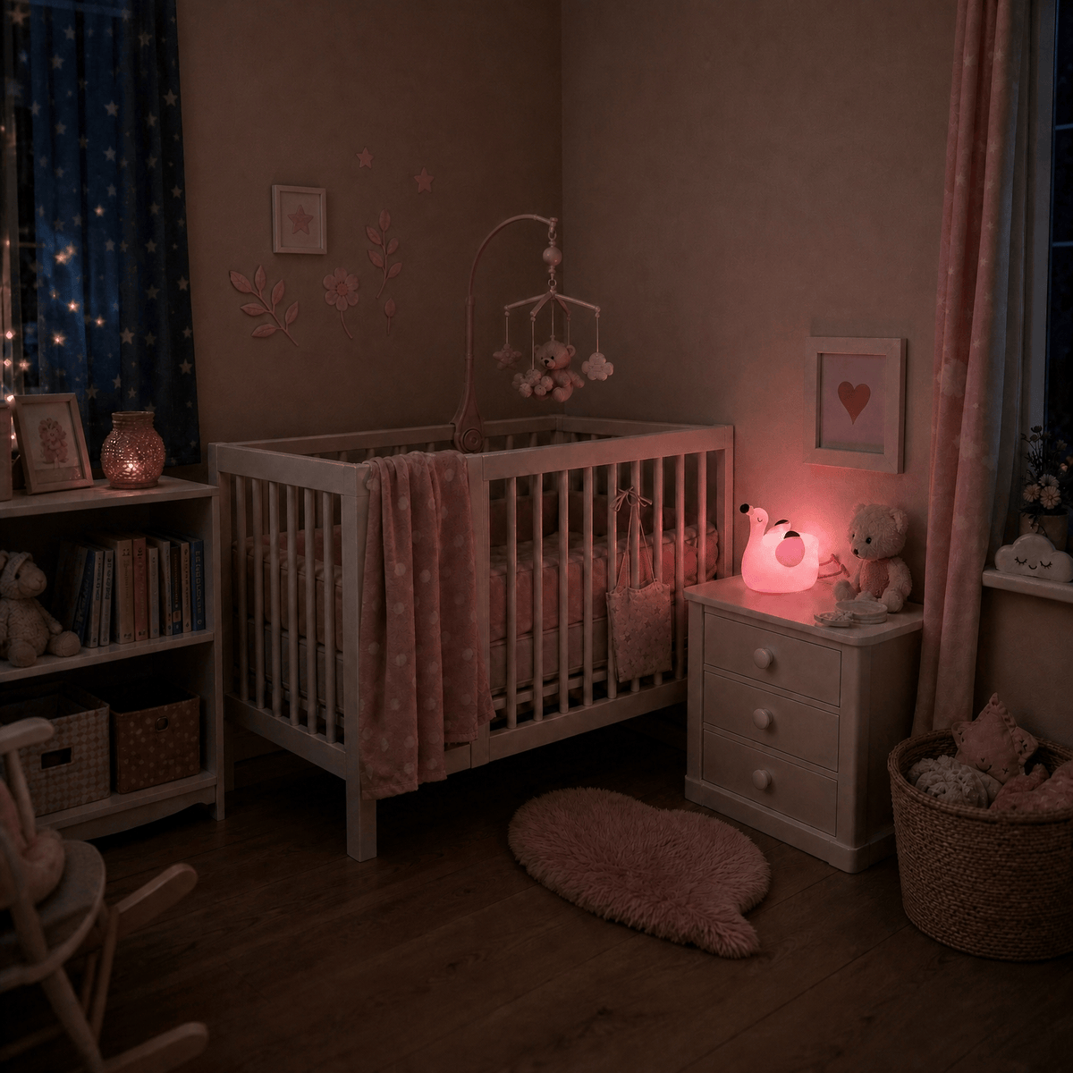 Veilleuse bébé flamant rose rechargeable Les Petites Loupiotes