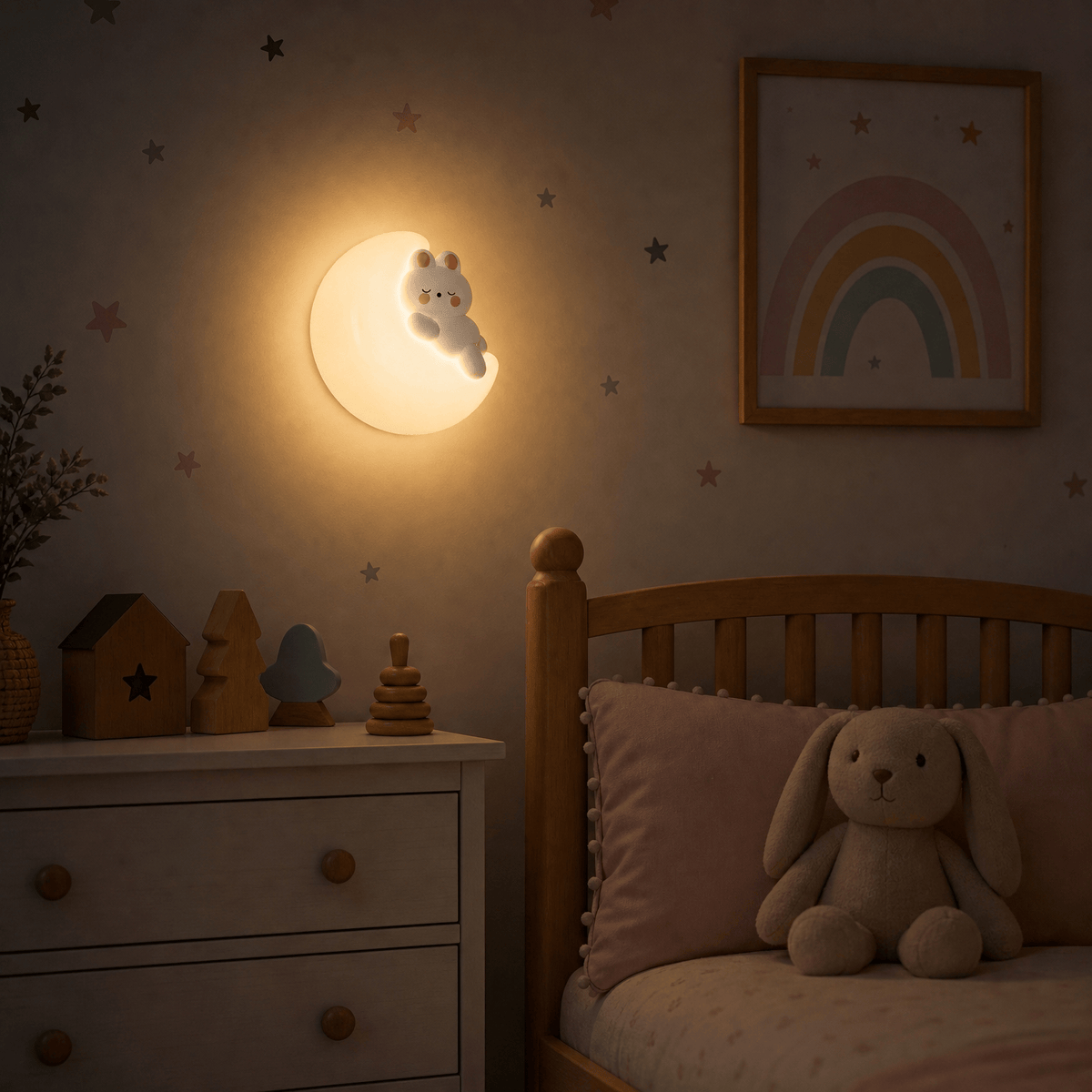 Veilleuse bébé lampe lapin LED Les Petites Loupiotes