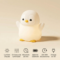 Veilleuse bébé pingouin rechargeable Les Petites Loupiotes