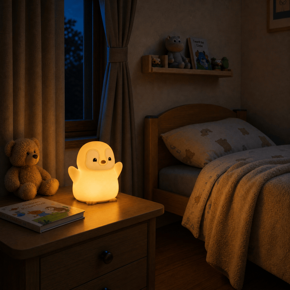 Veilleuse bébé pingouin rechargeable Les Petites Loupiotes