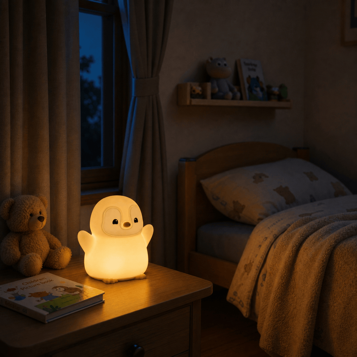 Veilleuse bébé pingouin rechargeable Les Petites Loupiotes