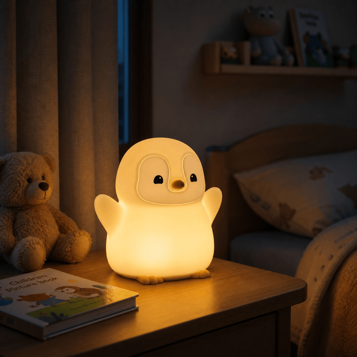Veilleuse bébé pingouin rechargeable Les Petites Loupiotes