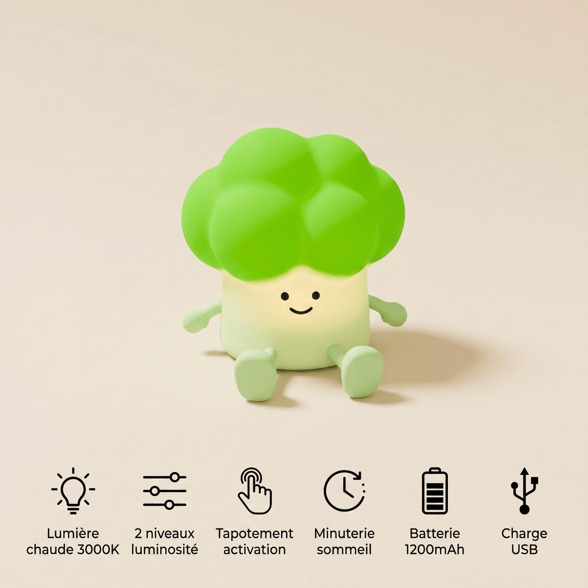 Veilleuse brocoli rechargeable LED Les Petites Loupiotes