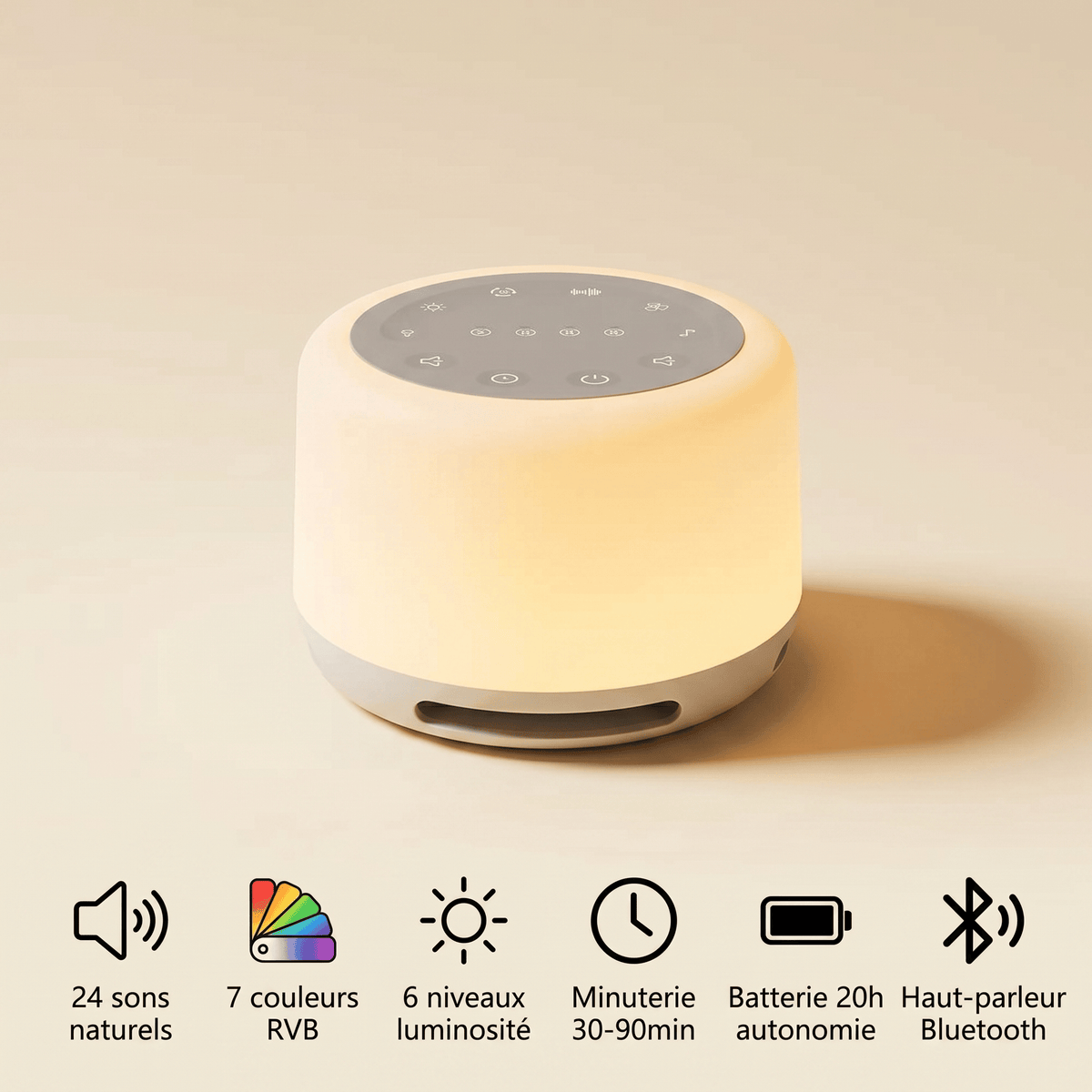 Veilleuse bruit blanc rechargeable Les Petites Loupiotes
