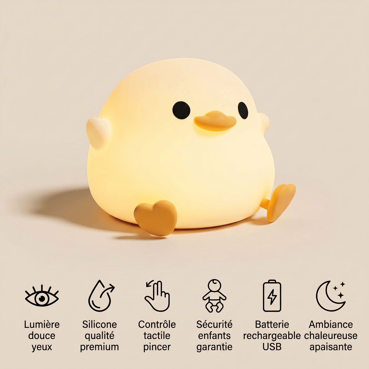 Veilleuse canard rechargeable Les Petites Loupiotes