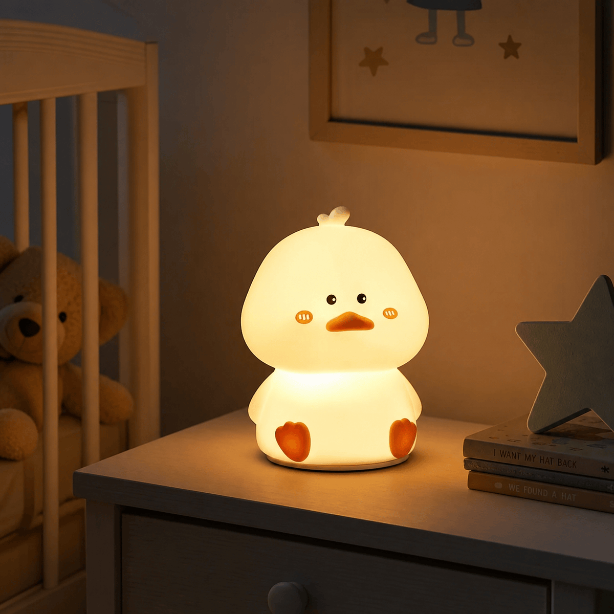 Veilleuse canard silicone rechargeable LED Les Petites Loupiotes