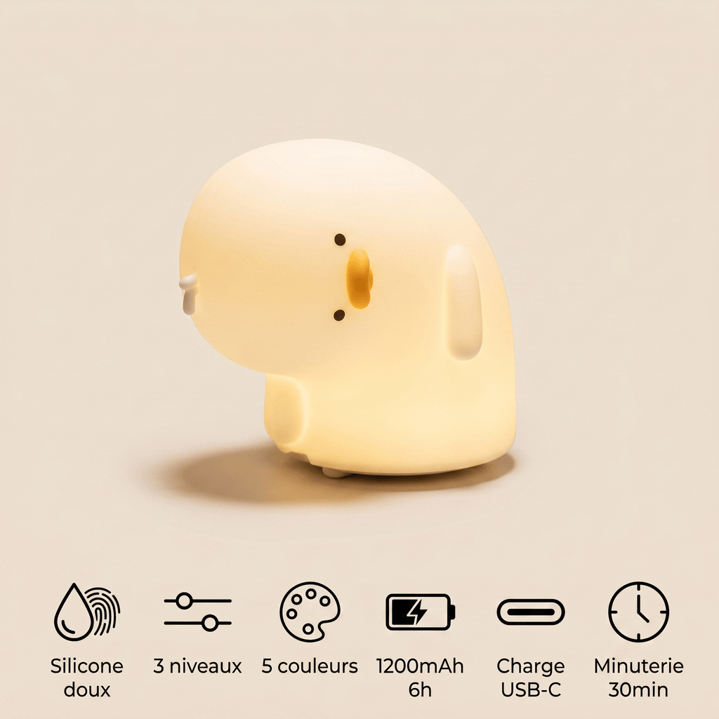 Veilleuse canard sommeil rechargeable LED Les Petites Loupiotes