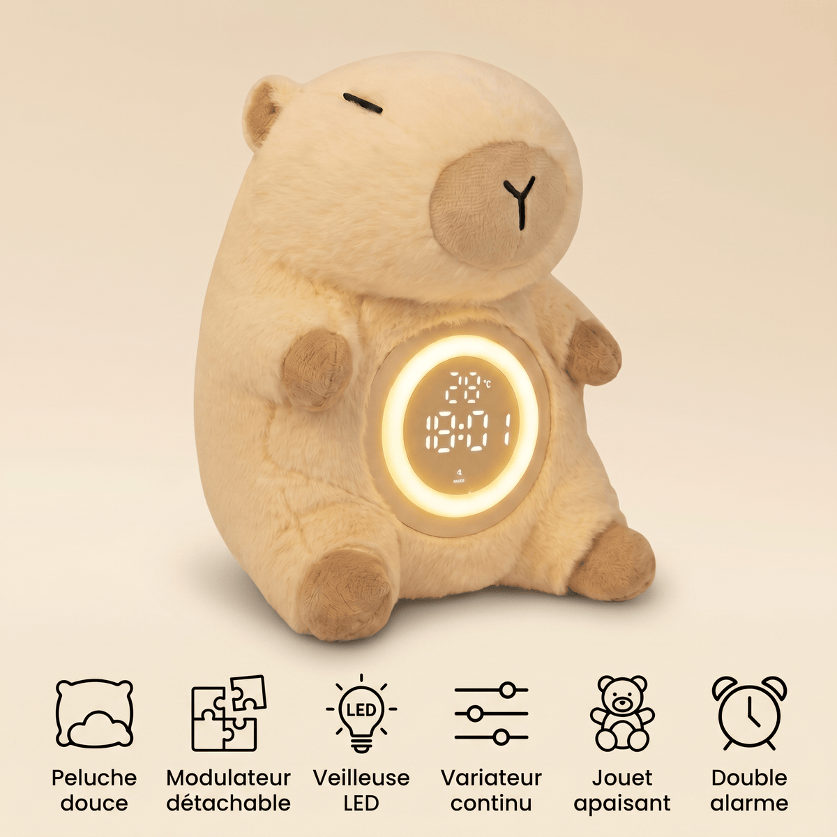 Veilleuse capybara rechargeable Les Petites Loupiotes