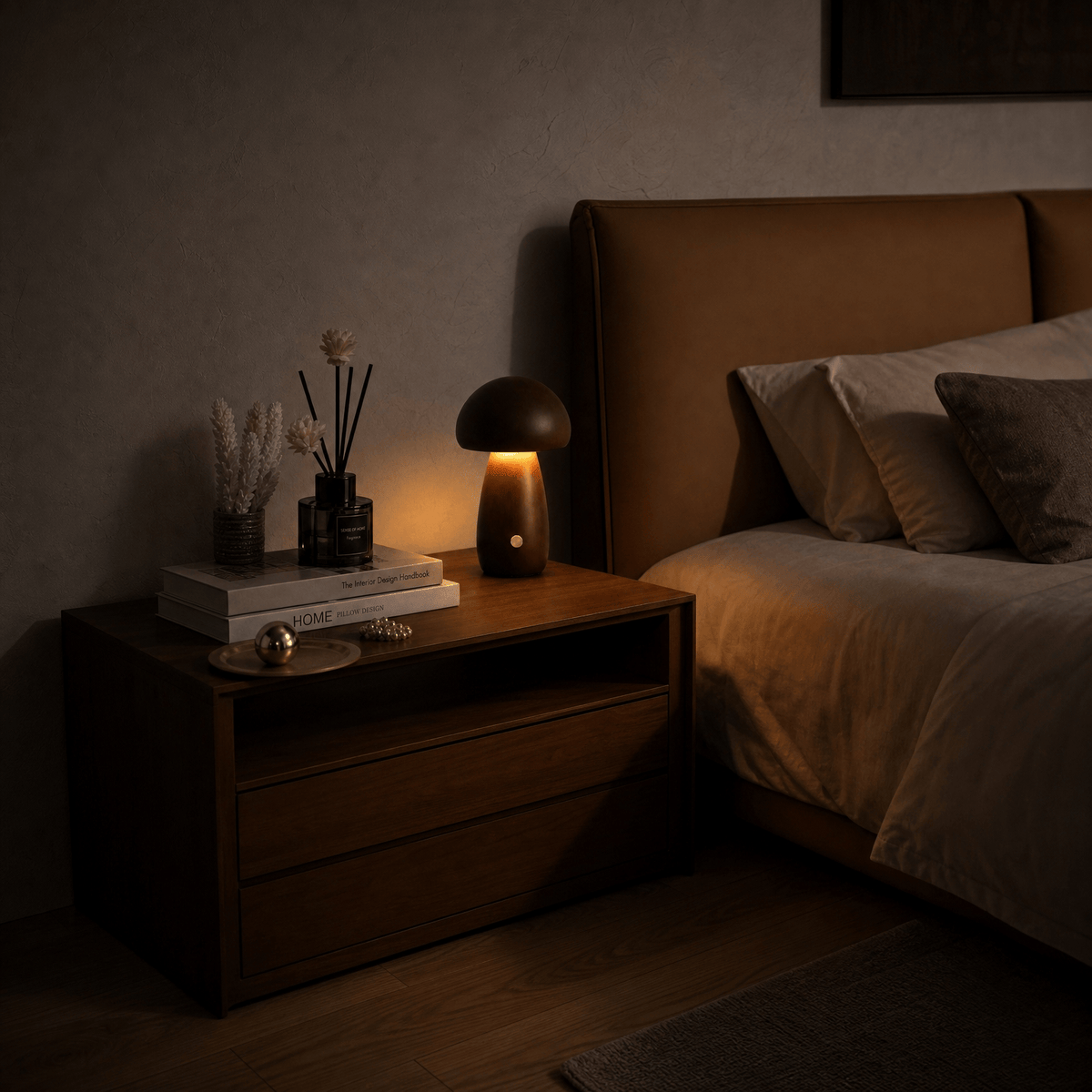Veilleuse champignon bois rechargeable LED Les Petites Loupiotes