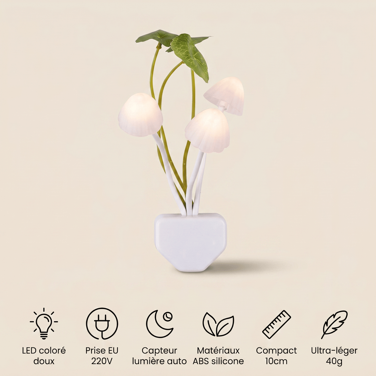 Veilleuse champignon lumineux LED Les Petites Loupiotes