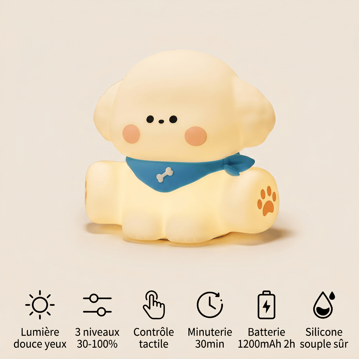 Veilleuse chien bébé LED Les Petites Loupiotes