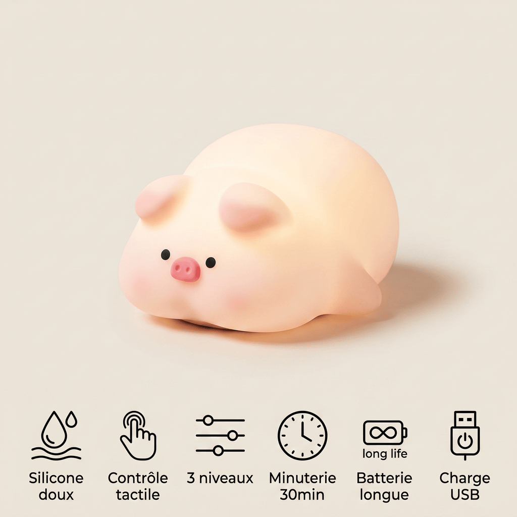 Veilleuse cochon enfant Les Petites Loupiotes