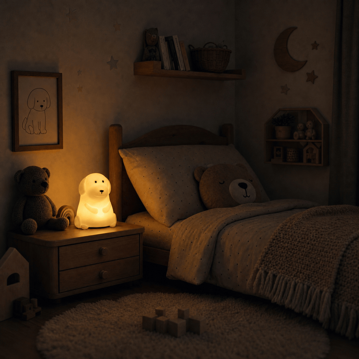 Veilleuse de nuit chien rechargeable LED Les Petites Loupiotes