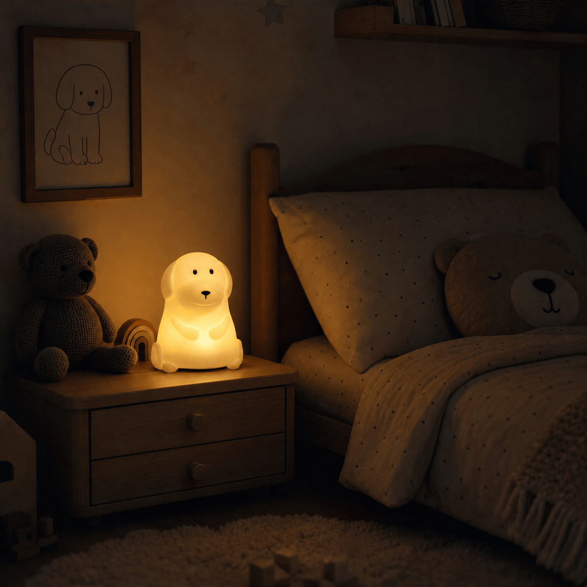 Veilleuse de nuit chien rechargeable LED Les Petites Loupiotes