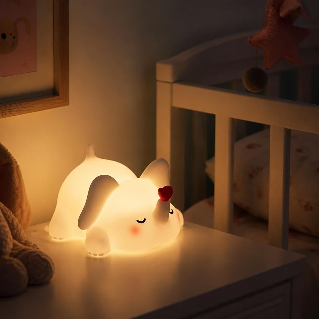 Veilleuse éléphant pour bébé rechargeable LED Les Petites Loupiotes