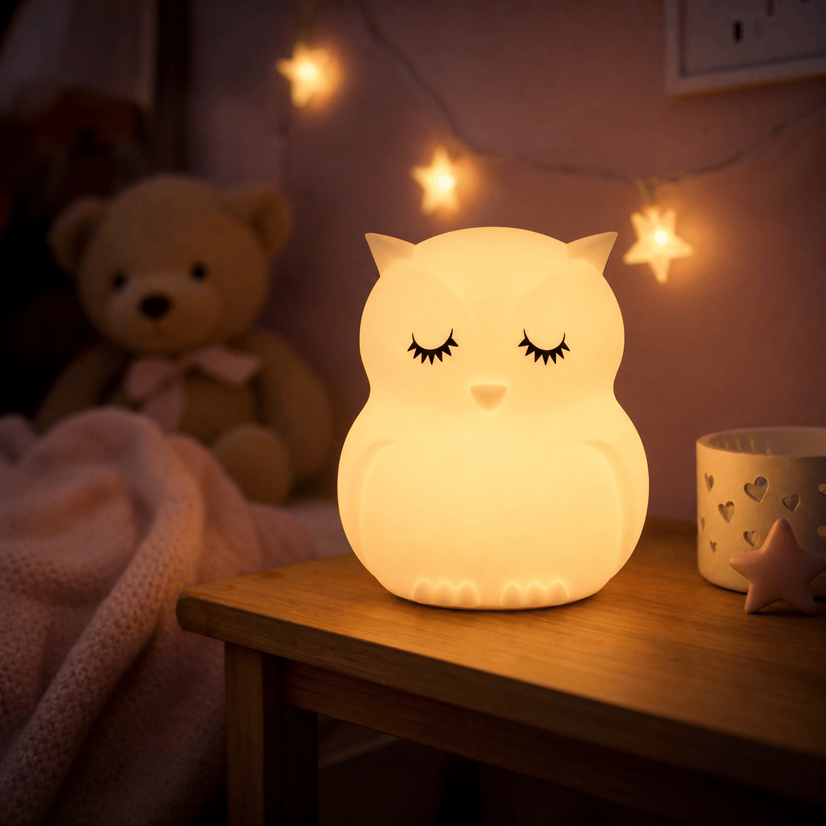 Veilleuse enfant hibou rechargeable LED Les Petites Loupiotes