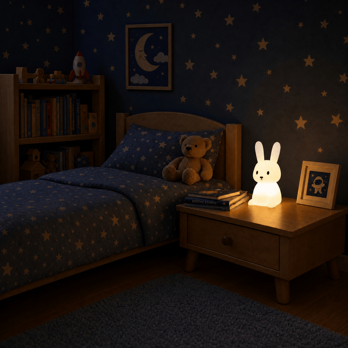 Veilleuse enfant lapin rechargeable LED Les Petites Loupiotes
