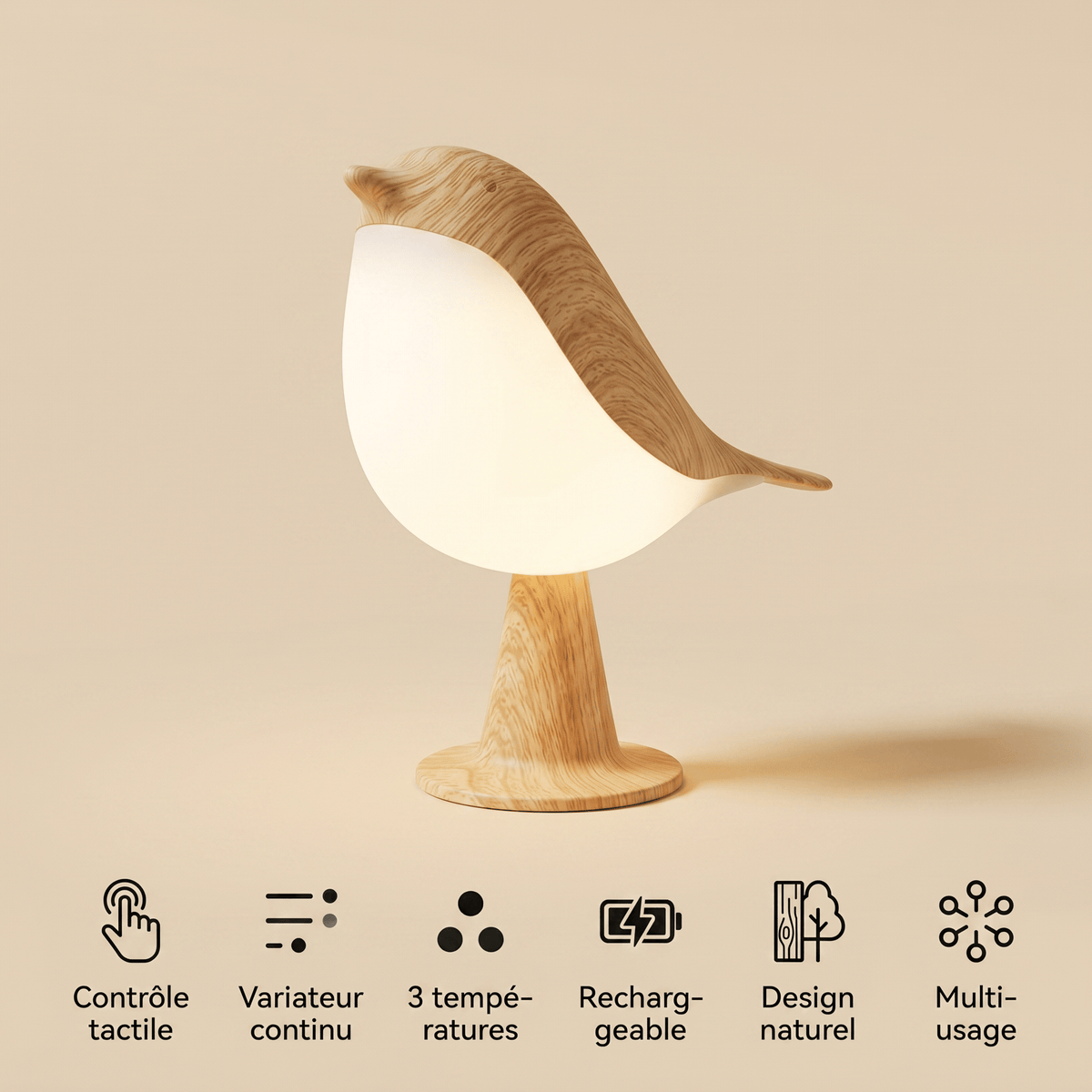 Veilleuse enfant oiseau Les Petites Loupiotes