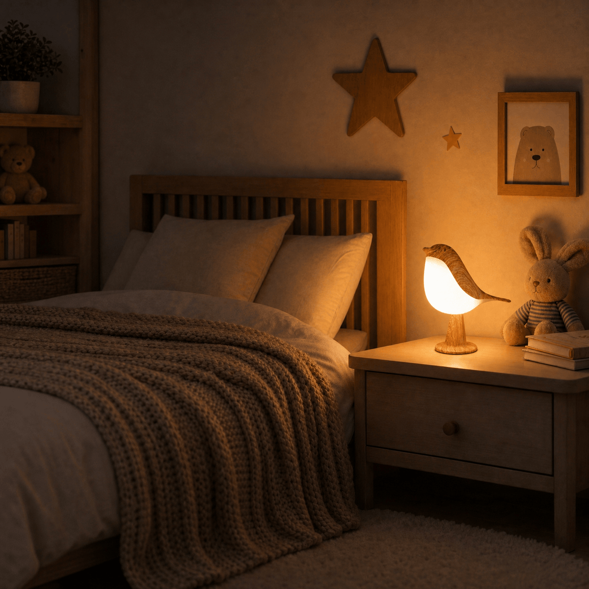 Veilleuse enfant oiseau Les Petites Loupiotes
