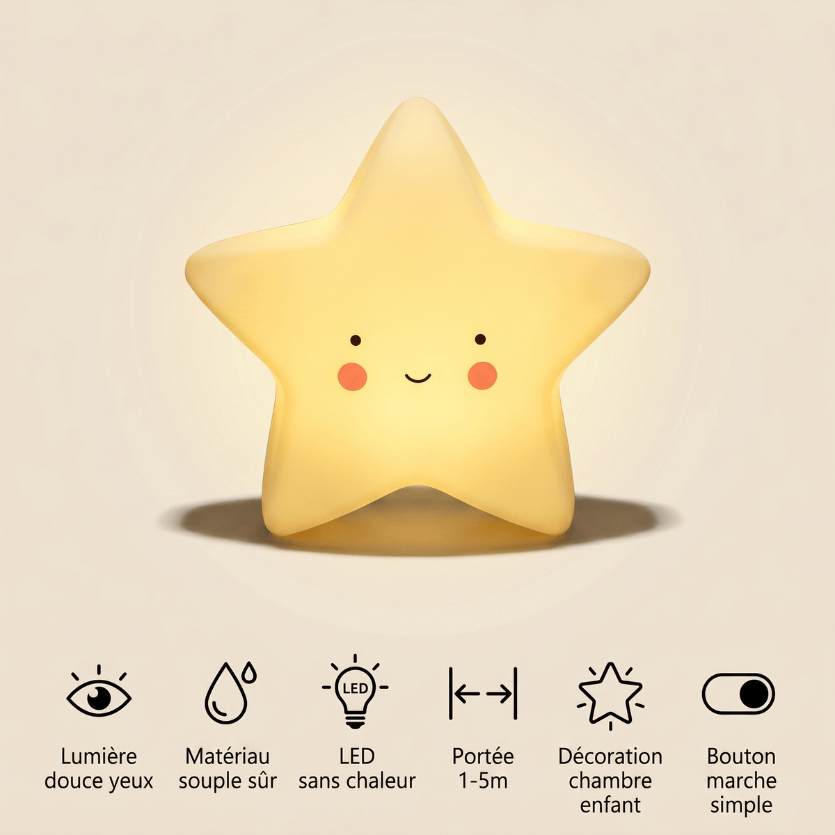 Veilleuse étoile chambre enfant LED Les Petites Loupiotes
