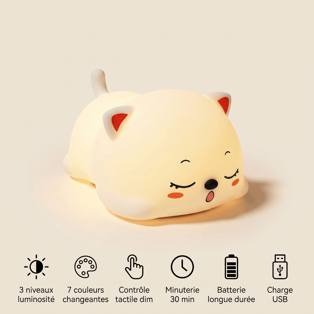 Veilleuse forme chat Les Petites Loupiotes