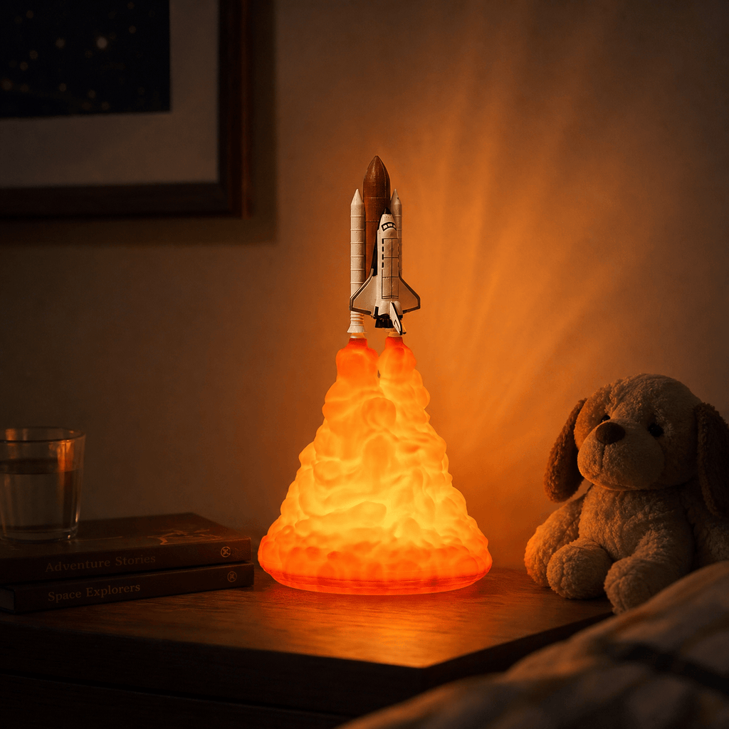 Veilleuse fusée avec socle rechargeable LED Les Petites Loupiotes