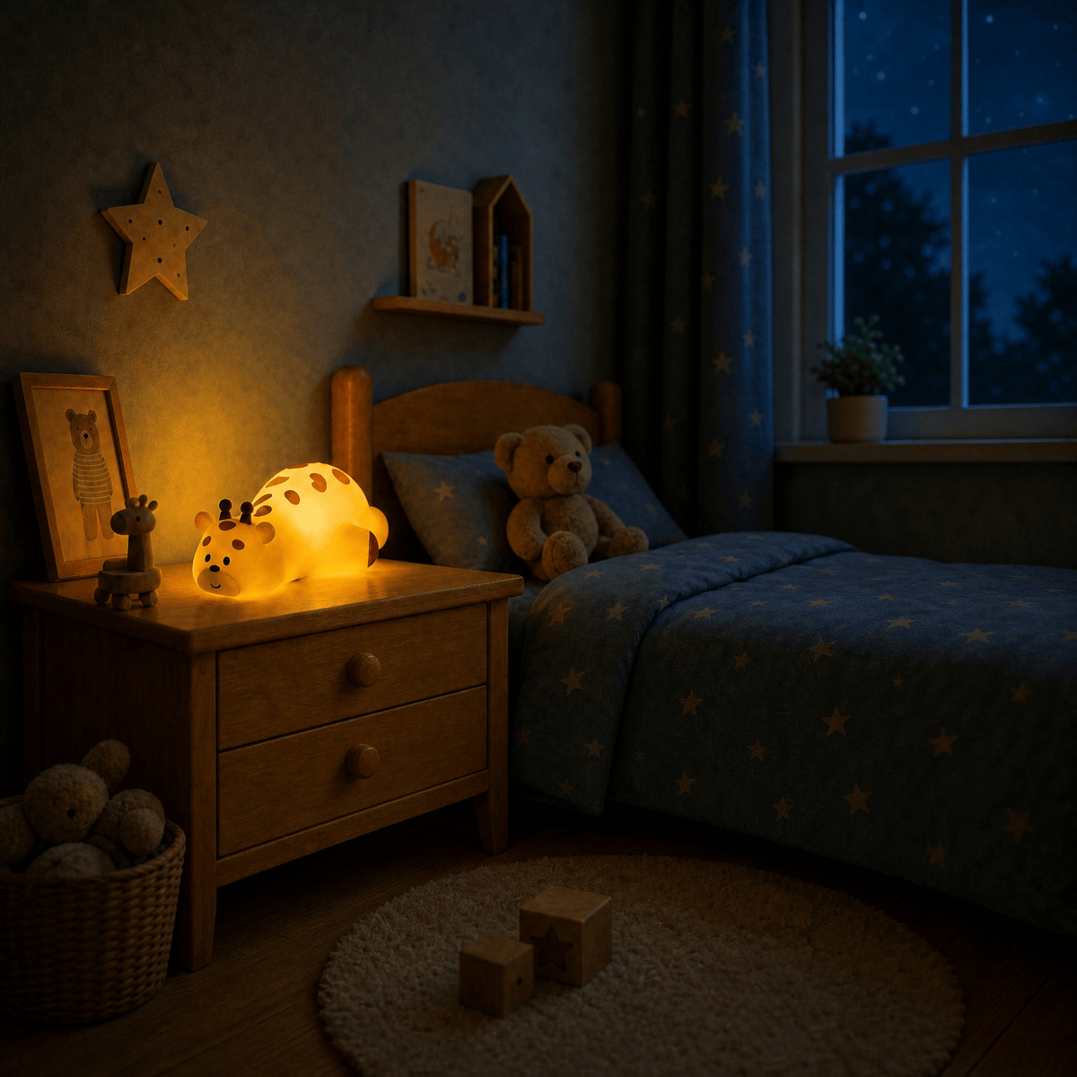 Veilleuse girafe bébé rechargeable LED Les Petites Loupiotes