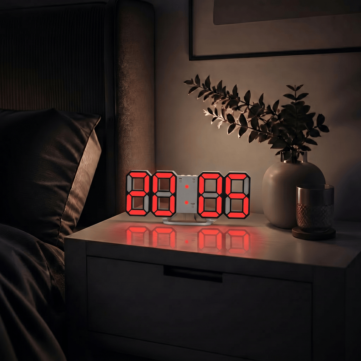 Veilleuse horloge murale digitale rechargeable Les Petites Loupiotes