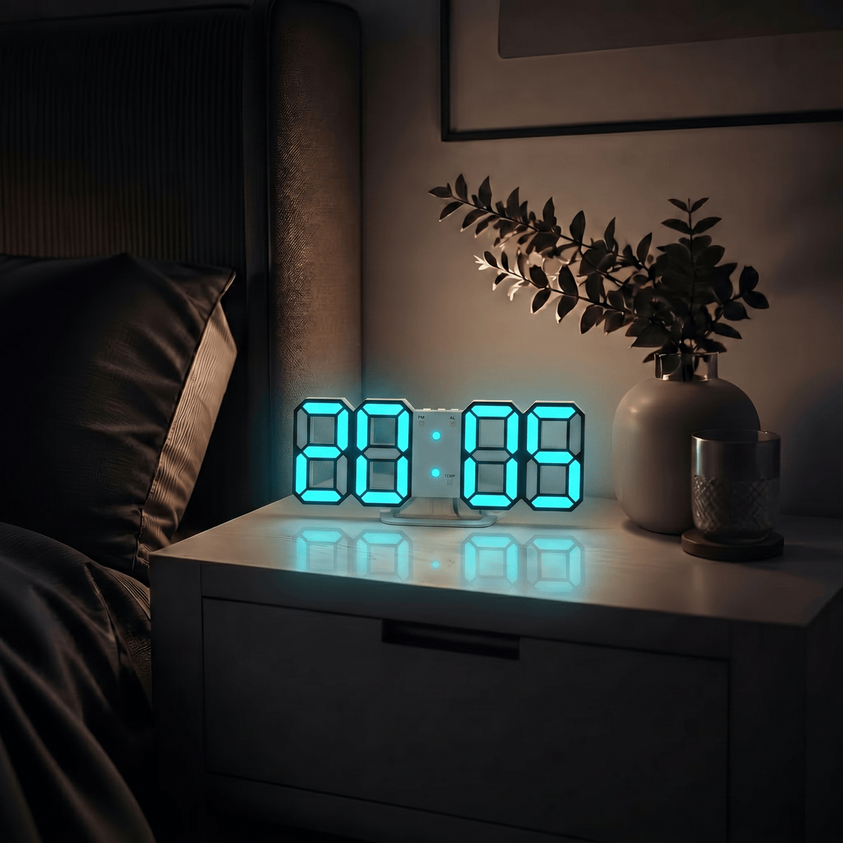 Veilleuse horloge murale digitale rechargeable Les Petites Loupiotes