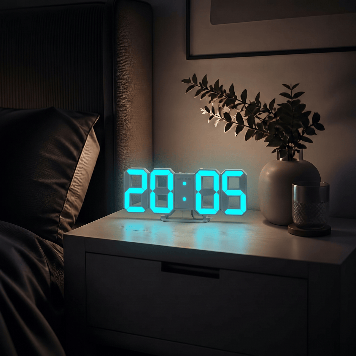 Veilleuse horloge murale digitale rechargeable Les Petites Loupiotes