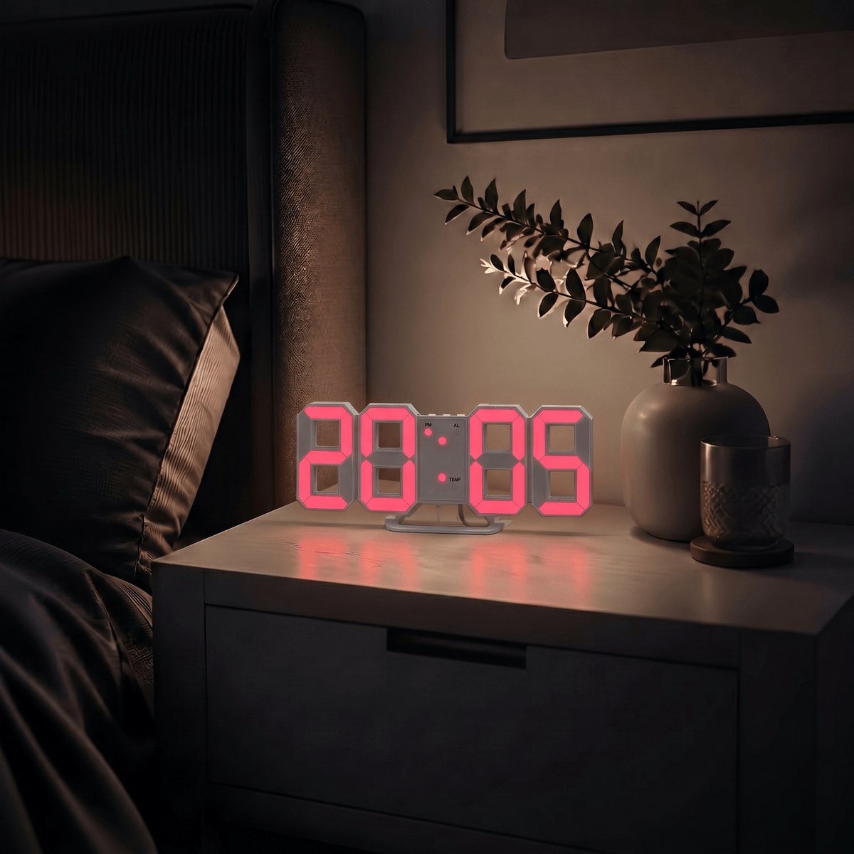 Veilleuse horloge murale digitale rechargeable Les Petites Loupiotes