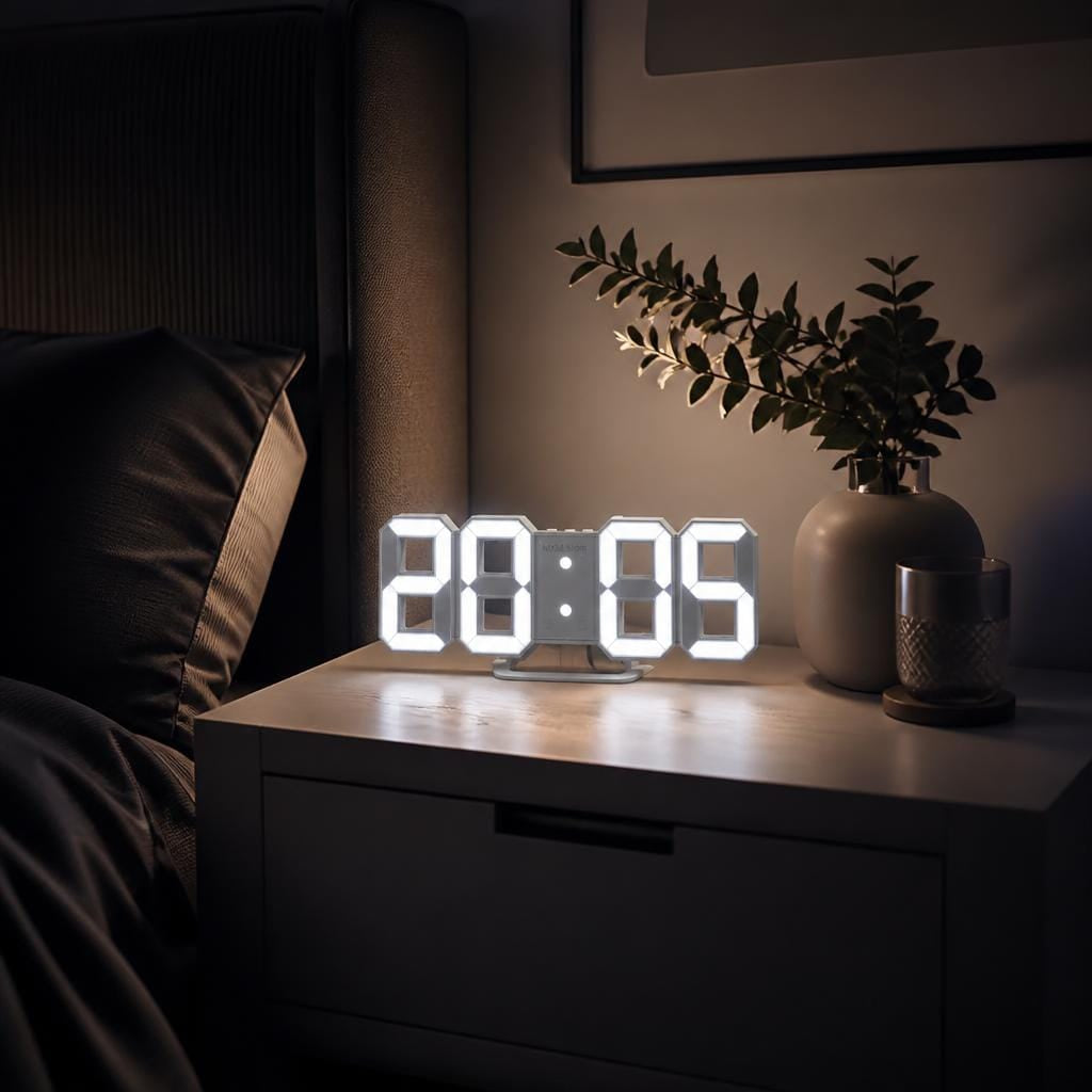 Veilleuse horloge murale digitale rechargeable Les Petites Loupiotes