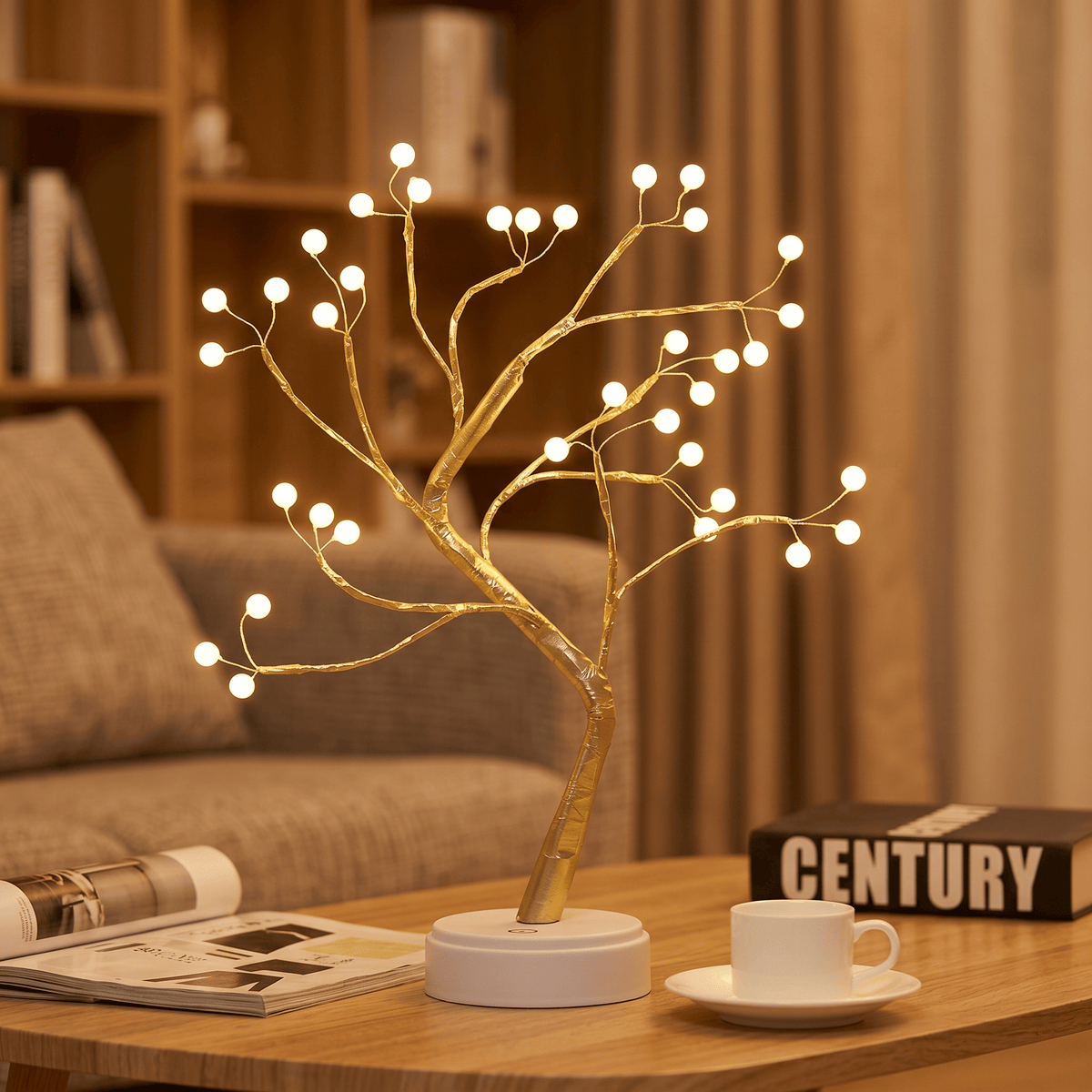 Veilleuse lampe arbre tactile rechargeable LED Les Petites Loupiotes