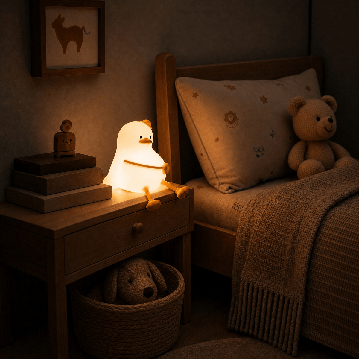 Veilleuse lampe chevet canard rechargeable LED Les Petites Loupiotes