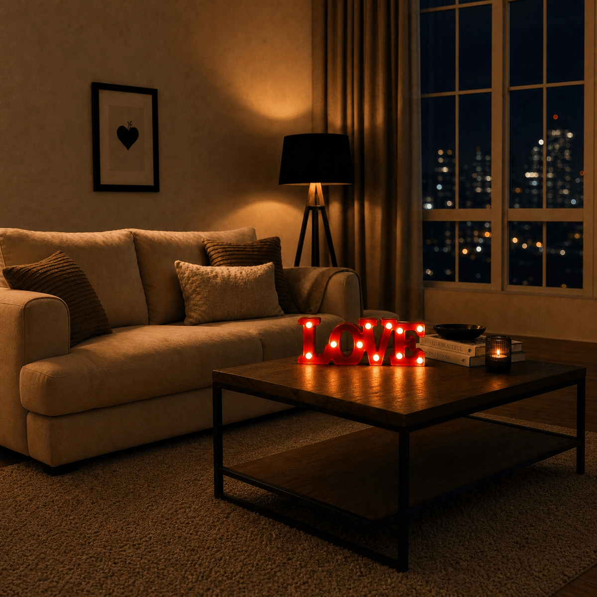 Veilleuse lampe LED love Les Petites Loupiotes