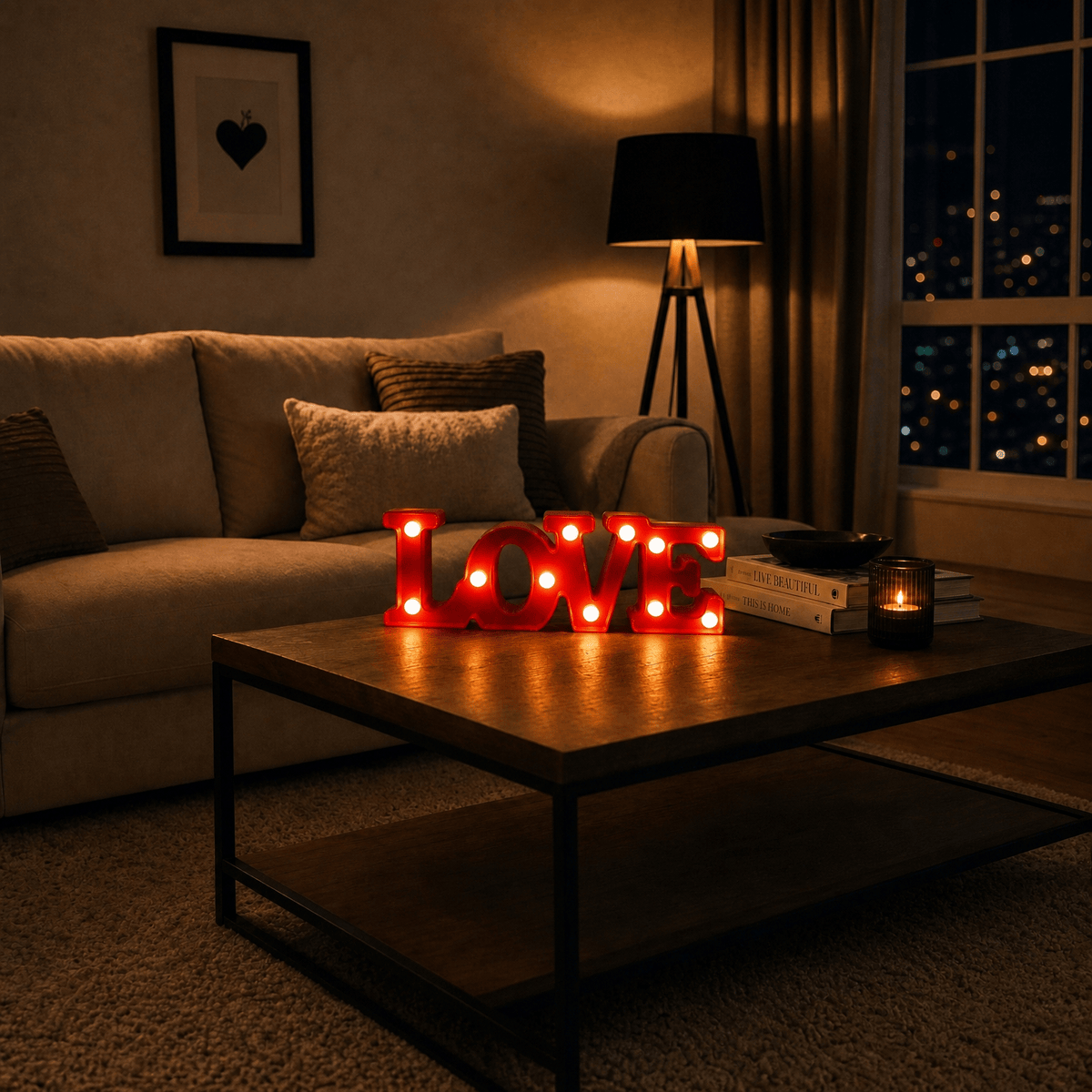 Veilleuse lampe LED love Les Petites Loupiotes