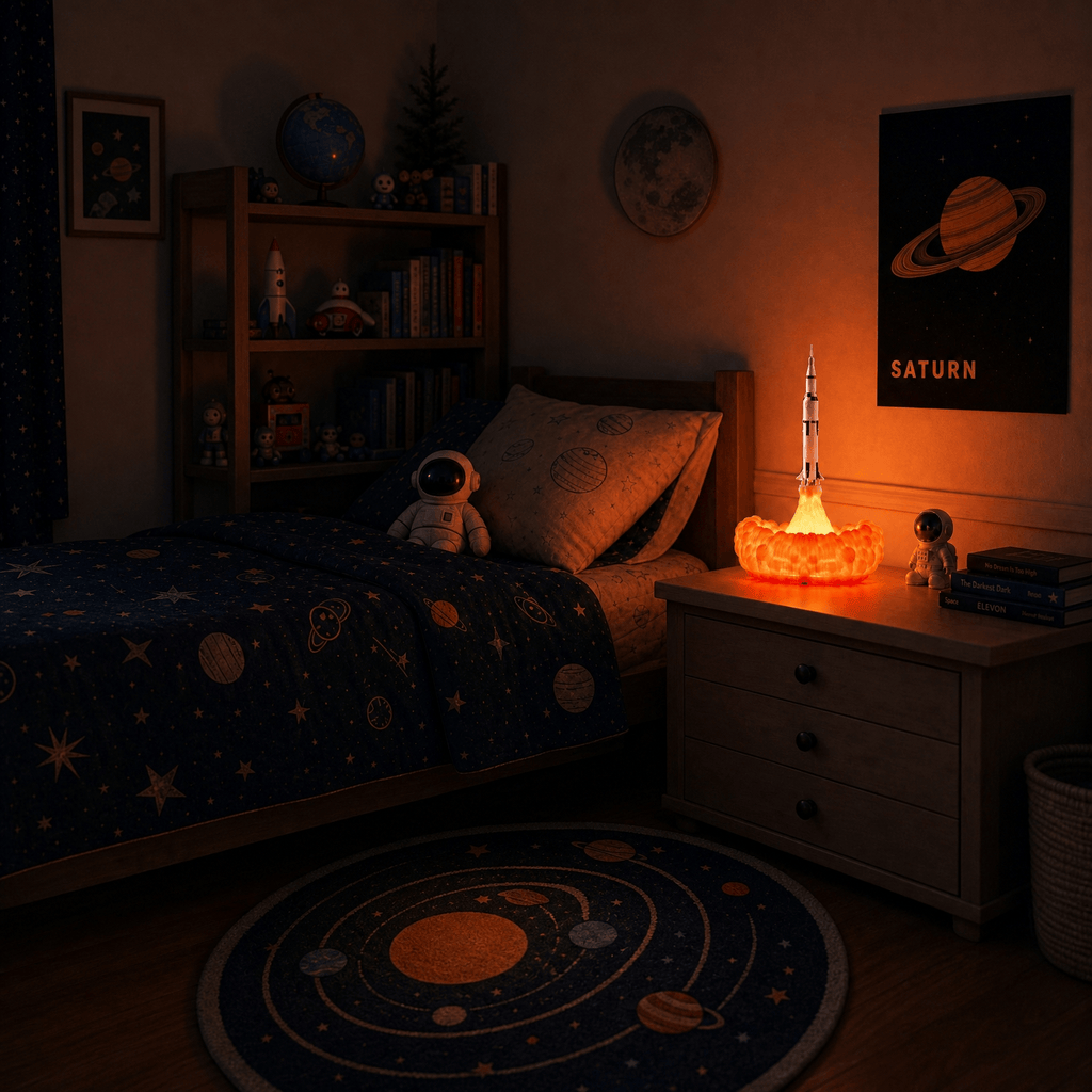 Veilleuse lampe lumineuse en forme de fusée LED Les Petites Loupiotes